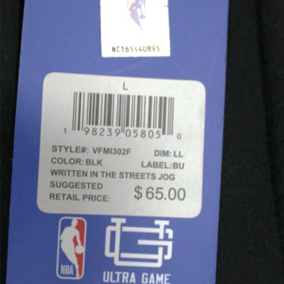 Los Angeles Lakers Jogger Sweatpants Black NBA Ultra Game Comfort Fit - Picture 9 of 9